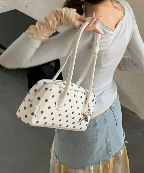 ショルダーバッグ バッグ ポルカドットハンドルbag レディース ショルダーバッグ バッグ ポルカドットハンドルbag レディース