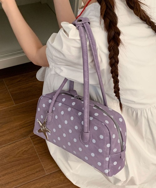 ショルダーバッグ バッグ ポルカドットハンドルbag レディース