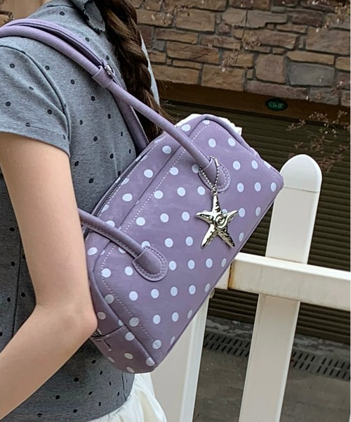 ショルダーバッグ バッグ ポルカドットハンドルbag レディース
