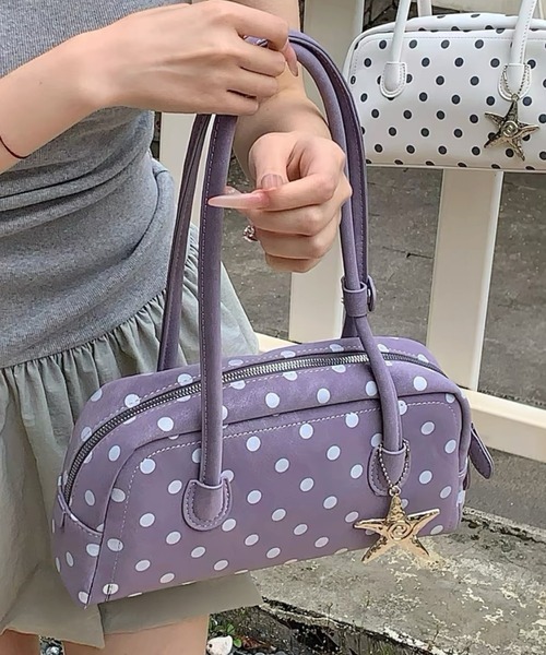 ショルダーバッグ バッグ ポルカドットハンドルbag レディース