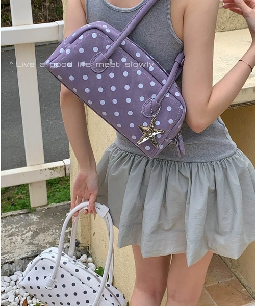 ショルダーバッグ バッグ ポルカドットハンドルbag レディース
