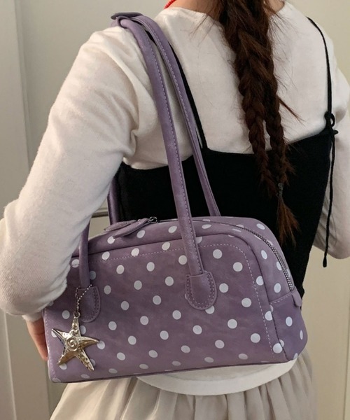 ショルダーバッグ バッグ ポルカドットハンドルbag レディース