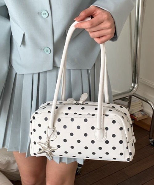 ショルダーバッグ バッグ ポルカドットハンドルbag レディース ショルダーバッグ バッグ ポルカドットハンドルbag レディース