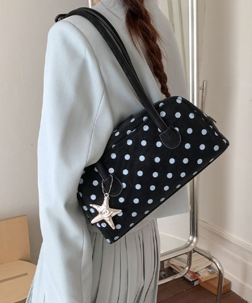 ショルダーバッグ バッグ ポルカドットハンドルbag レディース