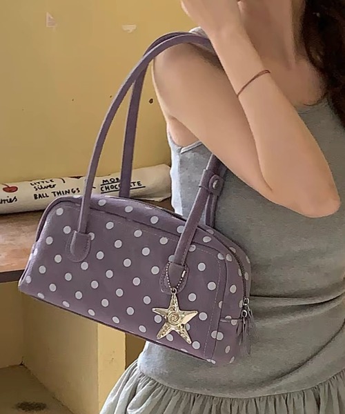 ショルダーバッグ バッグ ポルカドットハンドルbag レディース