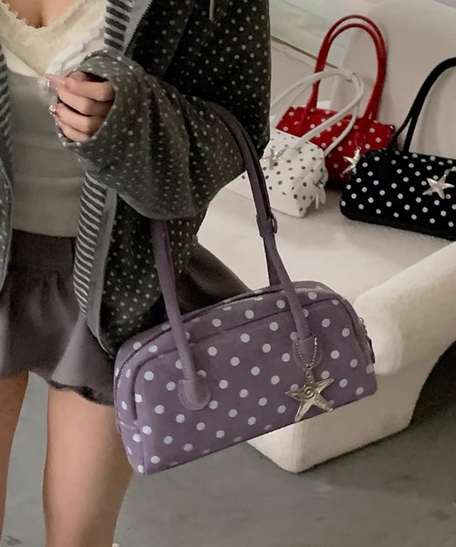 ショルダーバッグ バッグ ポルカドットハンドルbag レディース