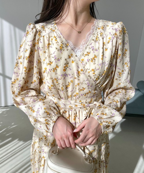 「mysty woman」 長袖ワンピース FREE ブラック系その他 レディース_画像2