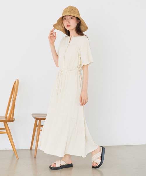 「Kastane」 半袖ワンピース 1 ブルー レディース_画像3