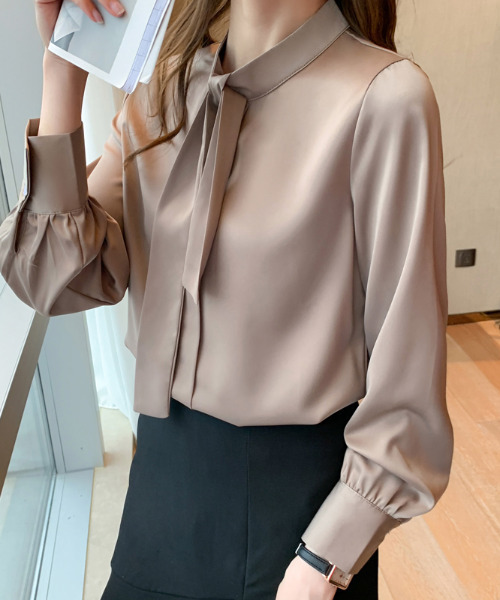 「COCOMOMO」 長袖ブラウス M ブルー レディース_画像7