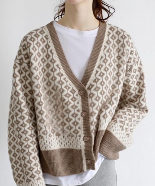 「cammie」 ニットカーディガン F ブラック レディース_画像6