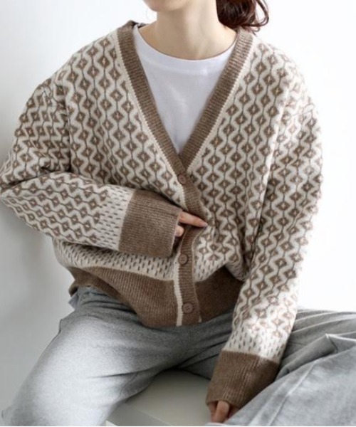 「cammie」 ニットカーディガン F ブラック レディース_画像7