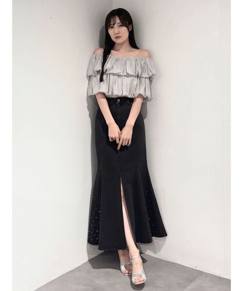 MERCURYDUO（マーキュリーデュオ） ロング スカート ホットフィックス