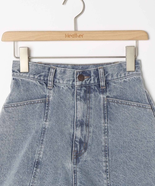 「Heather」 デニムショートパンツ S ブラック レディース_画像3