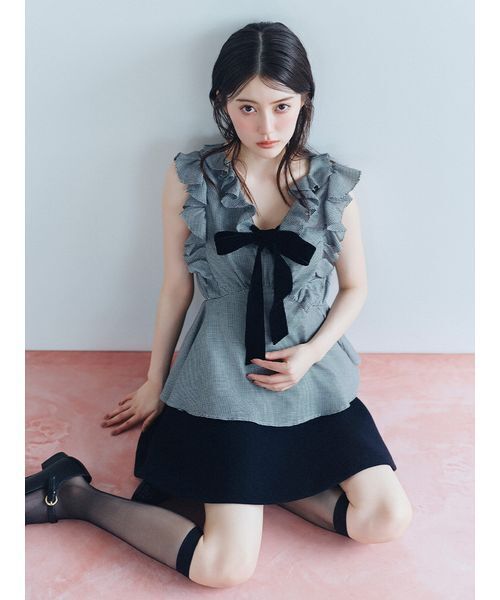 SNIDEL（スナイデル） ブラウス シャツ 「WEB限定カラーあり」フリル 