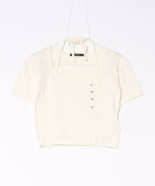 ニット セーター ASYMMETRY CHOKER TWIN KNIT レディース