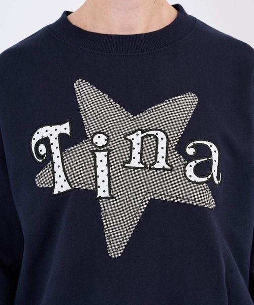 TINA：JOJUN（ティーナジョジュン） tシャツ ビッグスター アップリケ 