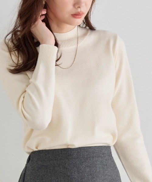 Pierrot（ピエロ） ニット セーター プレミアムカシミアタッチ