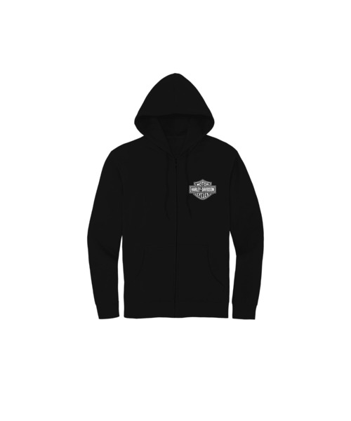 Harley Davidson パーカー スペシャルレーサーフォントジップ