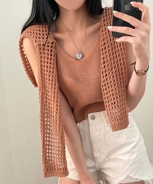 2色 トップス メッシュ simple korean mesh tops 韓国 ROOP TOKYO tシャツ cropped mesh tops/クロップド丈メッシュ