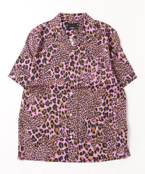 【総柄】ALL SAINTS レオパード オープンカラーシャツ ALLSAINTS シャツ LEO LEOPARD PRINT RELAXED FIT SHIRT