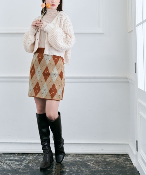 未使用 24FW AURALEE オーラリー ニットミニスカート miniministore ニットトップス ミニスカートセットアップ