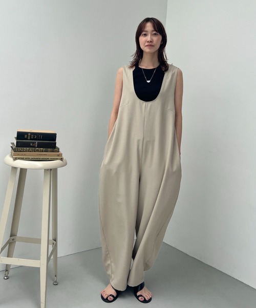 ミースロエ　Uネックオールインワン　新品 y/m オールインワン Uネックオールインワン レディース