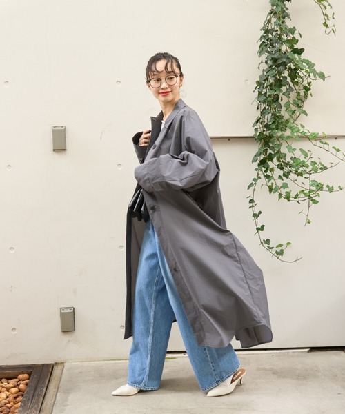 ルージュヴィフ　コート　未使用 Rouge vif ノーカラーコート コート ノーカラーロングコート