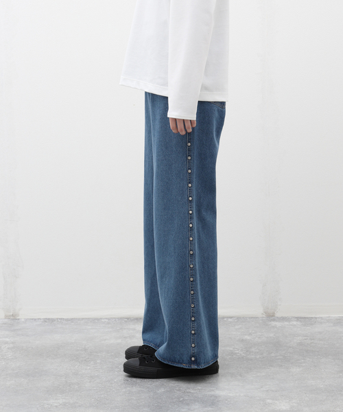 カ*ノ様 afb デニムパンツ AFB（エーエフビー） ジーンズ 「AFB / エーエフビー」STUDDED BAGGY
