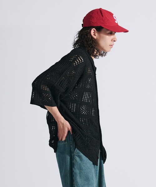WETTEMPT シャツ CROCHET KNIT SHIRT / クロシェニットシャツ メンズ