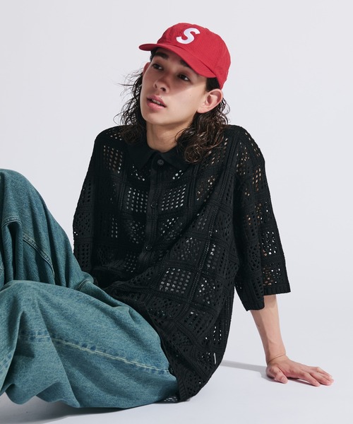 WETTEMPT シャツ CROCHET KNIT SHIRT / クロシェニットシャツ メンズ