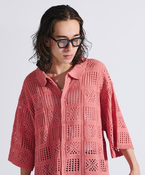 完全完売品　ハンドクロシェニットシャツ MAISON SPECIAL（メゾンスペシャル）の「ハンドクロシェニット
