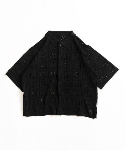 WETTEMPT シャツ CROCHET KNIT SHIRT / クロシェニットシャツ