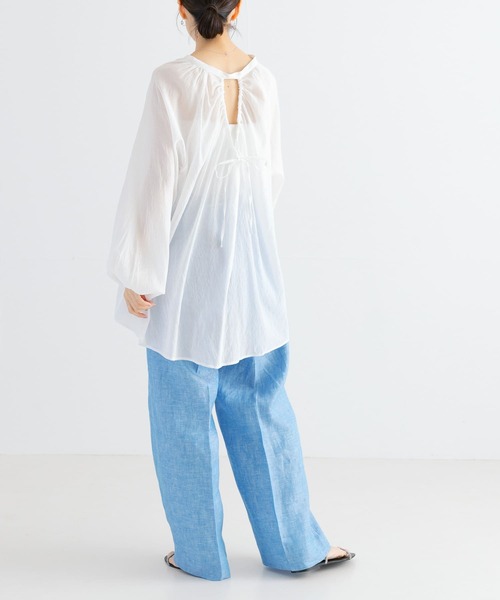 URBAN RESEARCH ブラウス シャツ シアードロストギャザー