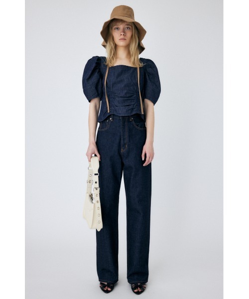 MOUSSY ジーンズ デニム デニムパンツ HW LOOSE STRAIGHT OW