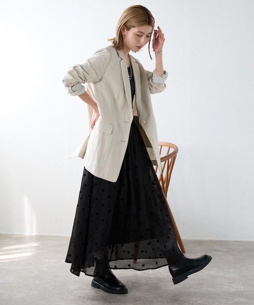 meilmada スカート フロッキードットオーガンジースカート : ZOZOTOWN