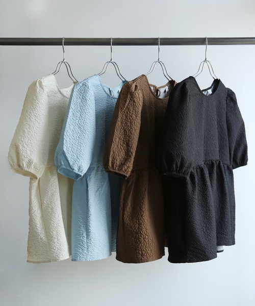 THREE SQUARE VERY ポコポコジャガードパフスリーブブラウス THREE SQUARE]2WAYタフタブラウス | KOBUNSHA SELECT SHOP