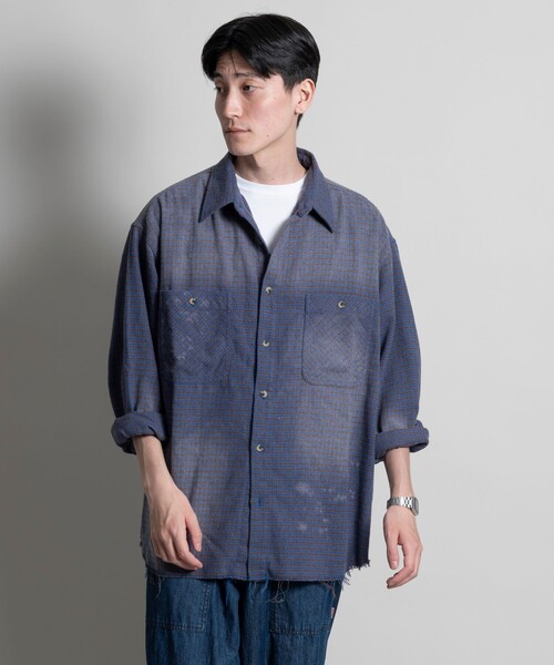 FREAK'S STORE シャツ FREAK'S STORE/フリークスストア ブリーチ