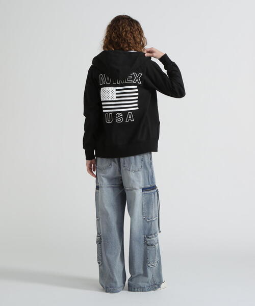 AVIREX ボンディングジップパーカー AVIREX（アヴィレックス） 《WEB＆DEPOT限定》BONDING ZIP PARKA