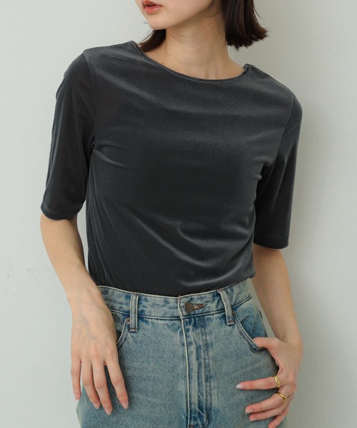 tシャツ 「洗える」シアーベロアTシャツ レディース SENSE OF PLACE by URBAN RESEARCH tシャツ シアーベロアTシャツ