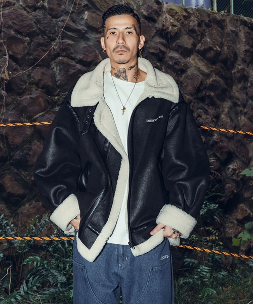 Subciety ムートンジャケット ムートンコート B-3 JKT メンズ