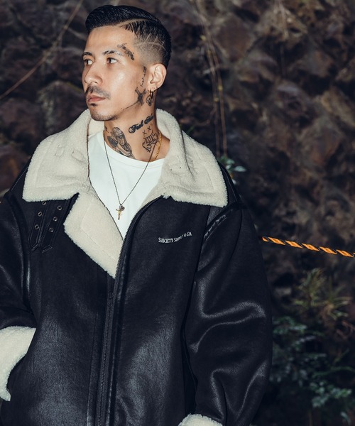 Subciety ムートンジャケット ムートンコート B-3 JKT メンズ