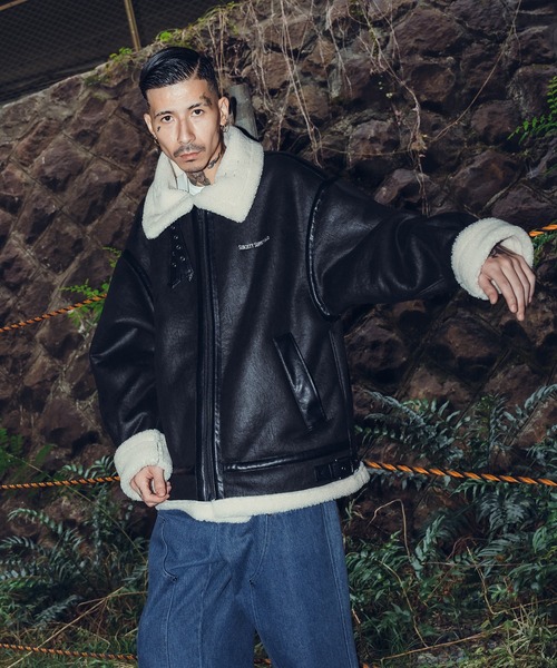 Subciety ムートンジャケット ムートンコート B-3 JKT メンズ