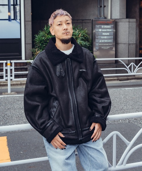 Subciety ムートンジャケット ムートンコート B-3 JKT メンズ