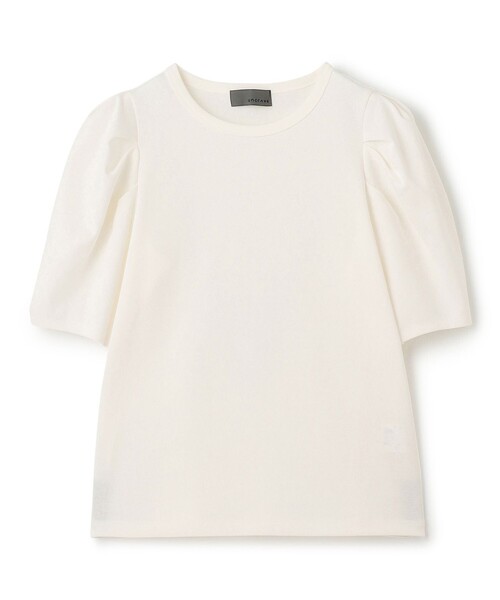 tシャツ ダブルフェイスジャージー ボリュームスリーブカットソー レディースの画像