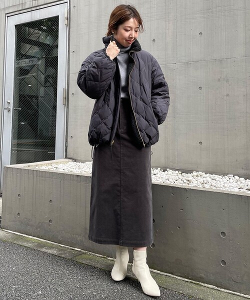 UNFILO スカート 「洗える/ストレッチ」ストレッチコーデュロイ I 