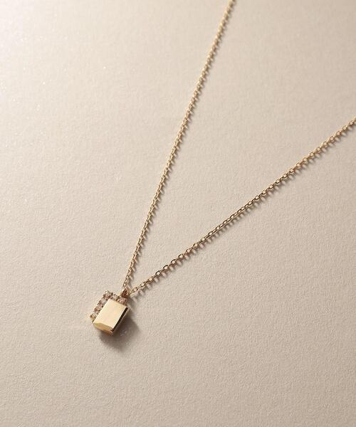 COCOSHNIK（ココシュニック） ネックレス K10ダイヤモンド シフテッド 