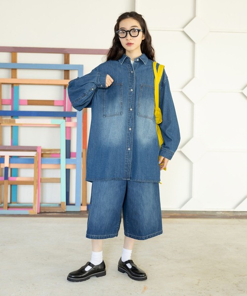 今期新品⭐︎ニコアンド⭐︎ [人気スタッフプロデュース企画]BIGデニムシャツ niko and ニコアンド[人気スタッフプロデュース企画] BIGデニム