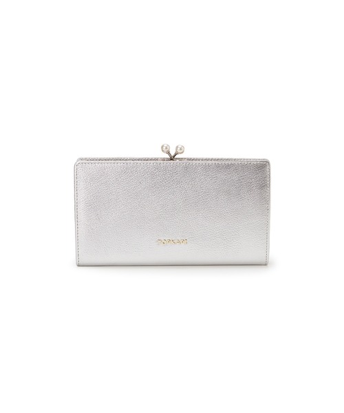 最終価格！トプカピ　シュリンクレザー　パール調の口金✨️　がま口長財布　美品❗️ TOPKAPI 財布 「TOPKAPI」シュリンクレザー パール がま口 長