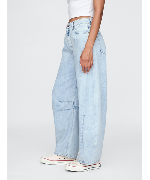 t 　GAP ホースシューデニム　XS Gap公式オンラインストア | ハイライズ イージー ホースシューデニム