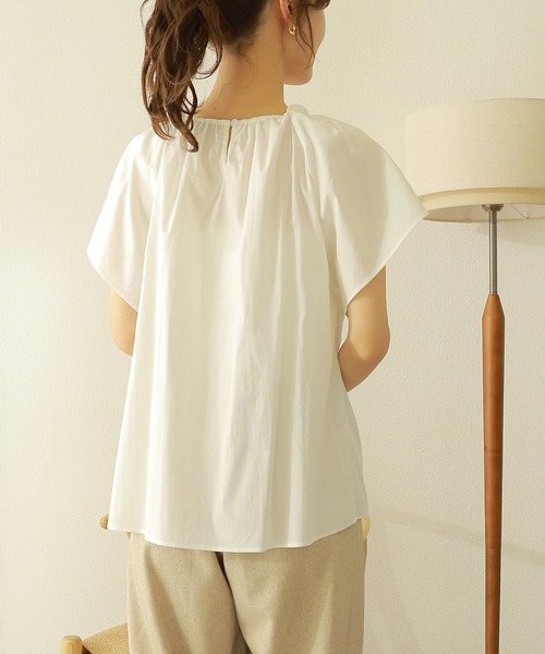 ブラウス シャツ twist wing sleeve blouse /ツイストデザイン ギャザー ウイングスリーブブラウス レディース ブラウス シャツ twist wing sleeve blouse /ツイストデザイン